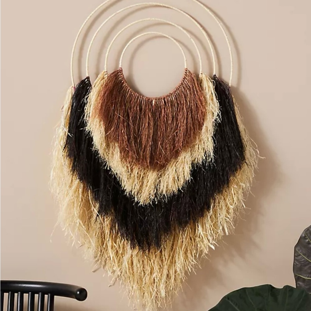 Anthropologie Mellie Raffia Wall Hanging